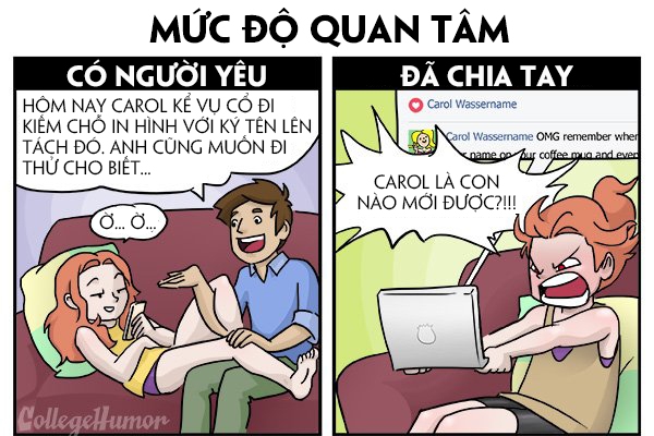 Vì người ta lúc nào cũng ở bên cạnh mình nên bản thân cứ mặc định họ sẽ luôn ở đấy, chẳng đi đâu, cũng chẳng ai có thể lôi kéo, cướp họ khỏi tay mình, thậm chí bạn còn tin tưởng chắc chắn rằng trong mắt họ chỉ có một mình bạn. Thế nhưng khi hai bạn vừa xa nhau, bạn bàng hoàng nhận ra trước nay mình toàn "ngủ quên trên chiến thắng", rằng xung quanh người ấy xưa nay đều có rất nhiều vệ tinh đang chầu chực, chỉ cần họ được tự do một phát là bu vào đông như kiến, lúc này thì bạn chỉ còn nước hậm hực, tức giận một mình mình biết thôi. Vì người ta lúc nào cũng ở bên cạnh mình nên bản thân cứ mặc định họ sẽ luôn ở đấy, chẳng đi đâu, cũng chẳng ai có thể lôi kéo, cướp họ khỏi tay mình, thậm chí bạn còn tin tưởng chắc chắn rằng trong mắt họ chỉ có một mình bạn. Thế nhưng khi hai bạn vừa xa nhau, bạn bàng hoàng nhận ra trước nay mình toàn "ngủ quên trên chiến thắng", rằng xung quanh người ấy xưa nay đều có rất nhiều vệ tinh đang chầu chực, chỉ cần họ được tự do một phát là bu vào đông như kiến, lúc này thì bạn chỉ còn nước hậm hực, tức giận một mình mình biết thôi.