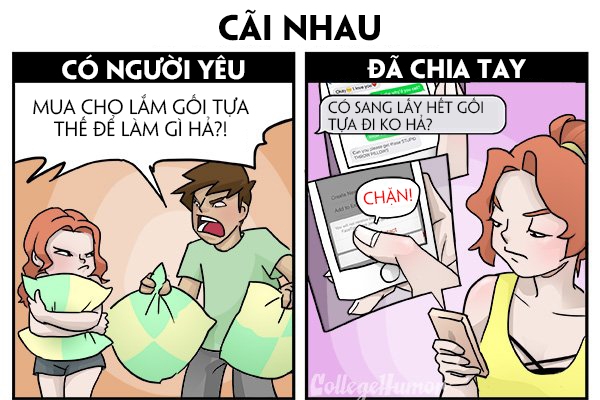 Con gái thực sự rất khó hiểu, nhưng có một việc mà ai cũng cần phải hiểu, đó là lòng tự trọng của các nàng cũng cao tựa mây trời chứ chẳng kém đấng mày râu đâu. Mặc kệ họ yêu thích những chiếc gối "vô dụng" ấy đến đâu đi nữa, một khi nó đã là "sản phẩm được hình thành" trong quá trình yêu đương với người cũ thì các nàng cũng chẳng thèm vương vấn đâu, nhất là khi họ chẳng còn muốn đụng độ bản mặt đáng ghét ấy một lần nào nữa. Con gái thực sự rất khó hiểu, nhưng có một việc mà ai cũng cần phải hiểu, đó là lòng tự trọng của các nàng cũng cao tựa mây trời chứ chẳng kém đấng mày râu đâu. Mặc kệ họ yêu thích những chiếc gối "vô dụng" ấy đến đâu đi nữa, một khi nó đã là "sản phẩm được hình thành" trong quá trình yêu đương với người cũ thì các nàng cũng chẳng thèm vương vấn đâu, nhất là khi họ chẳng còn muốn đụng độ bản mặt đáng ghét ấy một lần nào nữa.