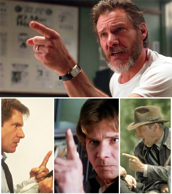 Harrison Ford, ngón tay hăm dọa: Nội lực diễn xuất của Harrison Ford đều nằm cả ở ngón tay. Và mỗi khi ông vung ngón tay lên, cả vũ trụ phải cúi rạp đầu.