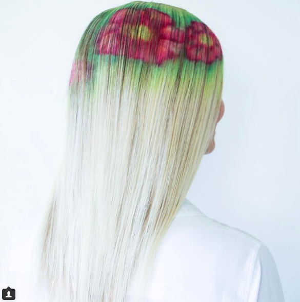 “Phát cuồng” style tóc nhuộm cầu vồng, hoa cỏ sống động như tranh vẽ