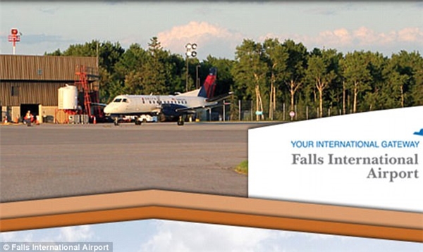 Sân bay Falls ở Minnesota - nơi xảy ra cuộc cãi vã giữa hai ngôi sao.