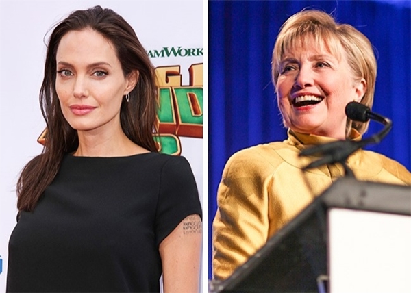 Angelina Jolie và Hillary Clinton.