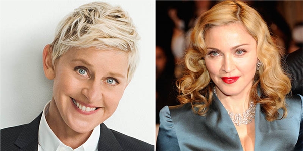Ellen DeGeneres và Madonna.