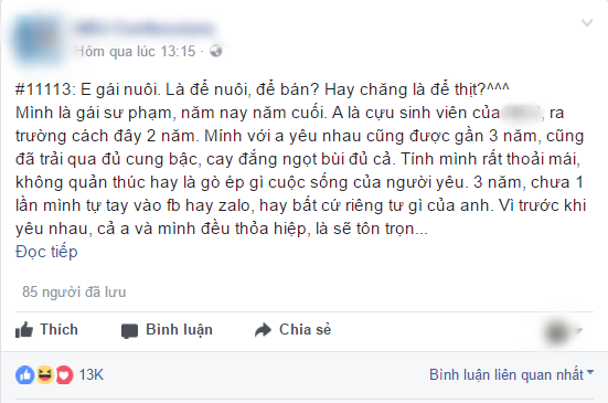 Một cô gái chia sẻ câu chuyện tình yêu của bản thân gặp phải khiến nhiều người bức xúc. (Ảnh: Chụp màn hình)
Một cô gái chia sẻ câu chuyện tình yêu của bản thân gặp phải khiến nhiều người bức xúc. (Ảnh: Chụp màn hình)