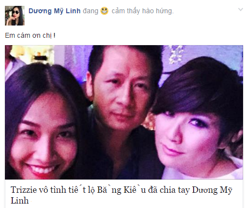 Sao Viet dong loat 'chuc mung' Duong My Linh vua chia tay Bang Kieu