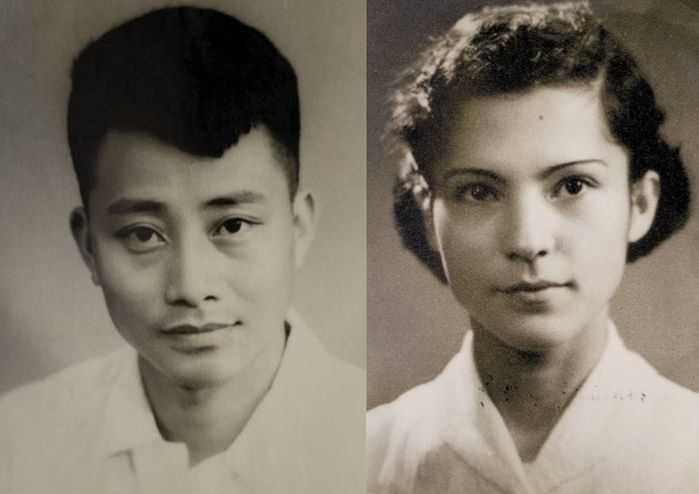 Bức ảnh thời trẻ của ông Viên Địch Bảo và bà Danny Li