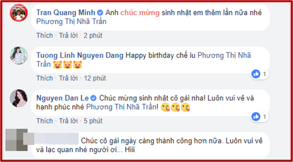 
MC Quang Minh, Tường Linh (The Face) và Đan Lê cũng gửi lời sinh nhật đến Nhã Phương.  - Tin sao Viet - Tin tuc sao Viet - Scandal sao Viet - Tin tuc cua Sao - Tin cua Sao
