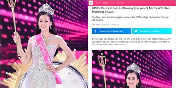 Báo Hàn nói gì về nhan sắc của tân Hoa hậu Việt Nam 2018 - Trần Tiểu Vy Báo Hàn nói gì về nhan sắc của tân Hoa hậu Việt Nam 2018 - Trần Tiểu Vy