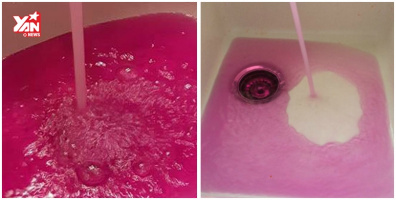 Nước máy bỗng nhiên chuyển sang màu hồng kì lạ khiến người dân lo sợ
