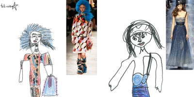 "Té ghế" màn "cover" các mẫu thiết kế Thu Đông 2017 từ cô bé 6 tuổi