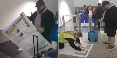Khi "thánh lầy" ra sân bay check- in với tấm vé to như cái bàn