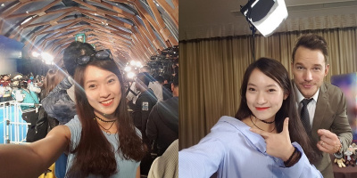 “Hot girl 7 thứ tiếng” Khánh Vy phỏng vấn, selfie cùng sao Hollywood