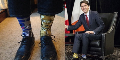 Dân tình phát sốt với đôi vớ hoạt hình siêu cute của Thủ tướng Canada