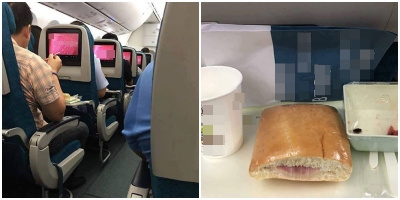 Cộng đồng mạng xôn xao vị khách cất bánh mì trên máy bay đem về
