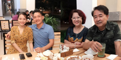 Hải Băng hạnh phúc đi ăn tối cùng bố mẹ chồng sau một năm đính hôn