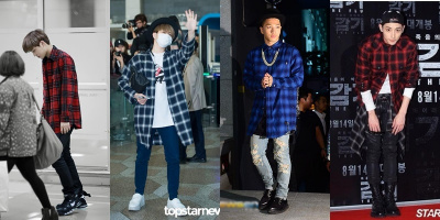 GOT7, Tae Yang đều là “fan” của áo flannel sọc caro