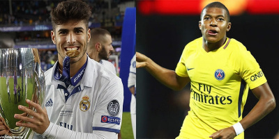 "Ronaldo đệ nhị" Marco Asensio dẫn đầu danh sách sao trẻ U21 xuất sắc nhất thế giới