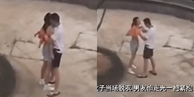 Giữa thanh thiên bạch nhật, cô gái cởi phăng áo trong công viên vì cãi nhau với người yêu