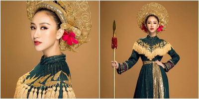 Lộ diện bộ trang phục thứ hai đậm chất dân tộc của đại diện Việt Nam ở Miss Earth 2017