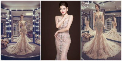 HOT: Lộ diện váy dạ hội của Huyền My đêm bán kết Miss Grand International 2017