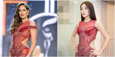 Thí sính Miss Grand International 2017 "đụng" váy xuyên thấu với Hoa hậu Kỳ Duyên: Ai hơn ai?