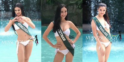 Sau ảnh mặt mộc, Hà Thu diện bikini đẹp mướt mắt bên dàn Miss Earth 2017
