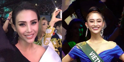 Dù được Võ Hoàng Yến sang cổ vũ, Hà Thu vẫn trượt Top 8 Miss Earth 2017