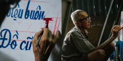 Chuyện về ông hoạ sĩ già, nghệ nhân duy nhất còn vẽ bảng hiệu bằng tay ở Sài Gòn