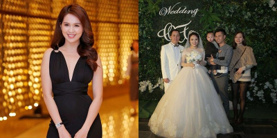 Dàn sao Việt rạng rỡ đến chúc mừng đám cưới Nhật Thủy Idol và chồng đại gia hơn 14 tuổi