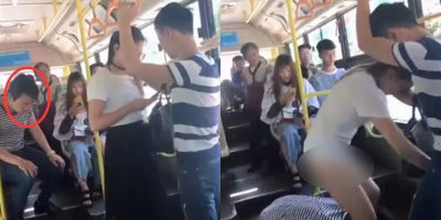 Người đàn ông kéo tụt cả váy cô gái trên xe buýt chỉ vì... ngủ gật