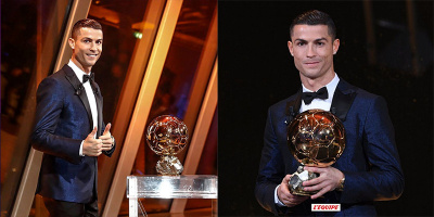 Ronaldo giành Quả bóng vàng thứ 5, cân bằng kỷ lục của Messi