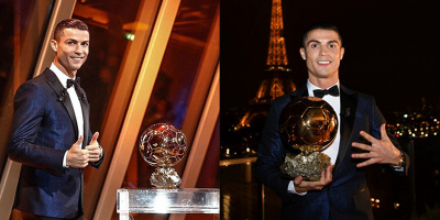 Trọn bộ khoảnh khắc giành bóng vàng 2017 của siêu sao Cristiano Ronaldo
