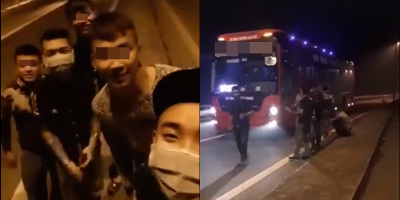 Phẫn nộ nhóm thanh niên vừa livestream, vừa cầm theo hung khí chặn xe "xin tiền" trên đường cao tốc