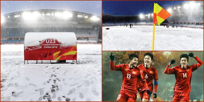 AFC cho tạm dừng trận đấu để dọn tuyết trên sân