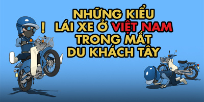 Muôn vàn kiểu lái xe máy "độc" và "lạ" ở Việt Nam trong mắt khách du lịch nước ngoài