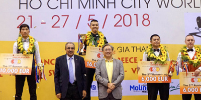Billiards Việt Nam lần đầu đoạt HC vàng thế giới