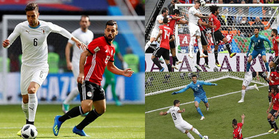 Uruguay 1-0 Ai Cập: Suarez gây thất vọng, Uruguay vất vả giành chiến thắng