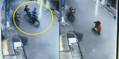 Clip: Mẹ bế con bị tên cướp giật táo tợn kéo lê trên đường phố Sài Gòn