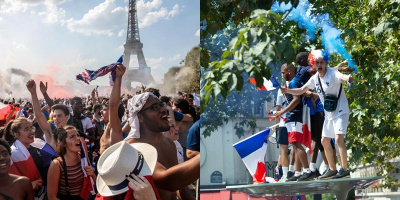 Chùm ảnh: Các CĐV Pháp tại quê nhà ăn mừng chức vô địch World Cup sau 20 năm