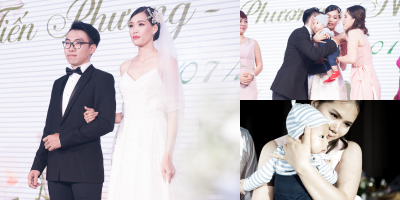 Con trai Nguyễn Hợp Next Top lần đầu lộ diện trong đám cưới của bố mẹ