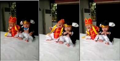 Đường Tăng và Trư Bát Giới phiên bản tí hon, bụ bẫm siêu đáng yêu khiến CĐM phát sốt