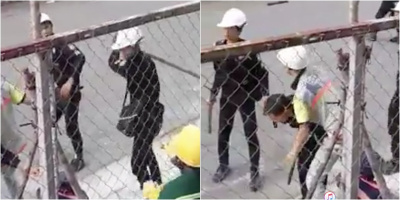Xôn xao clip hai công nhân ở Sài Gòn bị nhóm bảo vệ đánh gục trên đường phố