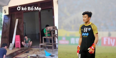 Bùi Tiến Dũng tranh thủ sửa nhà cho bố mẹ trước khi lên đường hội quân AFF Cup 2018