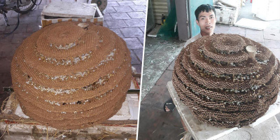 Tổ ong khủng 35kg mang độc tố cực mạnh được khai thác ở Nghệ An