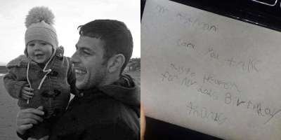 Cậu bé viết thư gửi đến thiên đường mừng sinh nhật bố, lời hồi đáp khiến nhiều người rơi nước mắt