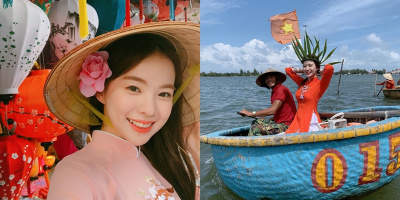 "Nữ hoàng nội y" xứ Kim Chi thăm thú Hội An, khoe ảnh mặc áo dài đội nón lá khiến fan Việt bấn loạn