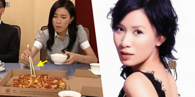 "Nhất tỷ TVB" Xa Thi Mạn cũng đã từng dùng đũa gắp pizza sai với văn hóa Trung Quốc