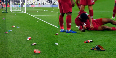Thua đậm Qatar, CĐV UAE tức giận ném chai lọ, vật thể lạ xuống sân trúng cả cầu thủ