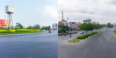 Thích mắt với bộ hình đường Sài Gòn vắng tanh ngày Tết, đầy bình yên