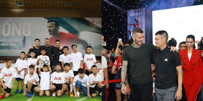 David Beckham hội ngộ cùng dàn cầu thủ Việt, nhưng nổi bật nhất là biểu cảm của Công Vinh